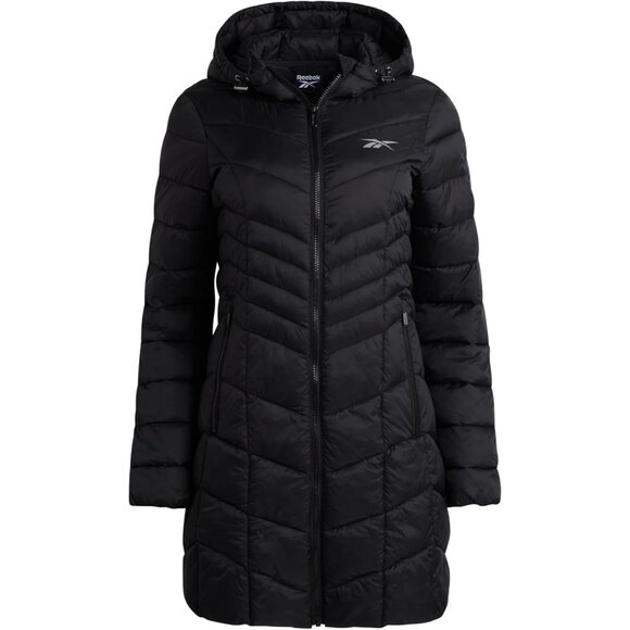 Women's Long Puffer Coat Quilted Winter Jacket Plus Size 1X-3X Packable - Picture 2 of 7